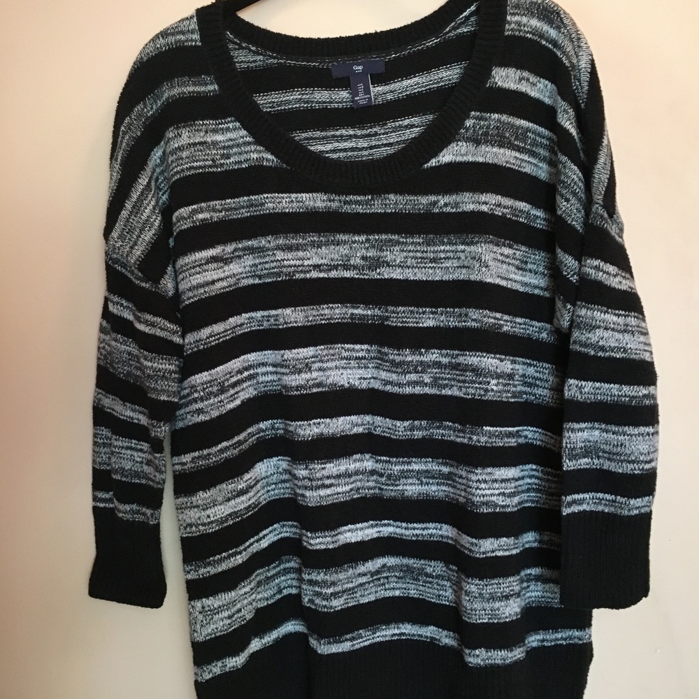 3/4 Sleeve Striped Sweater